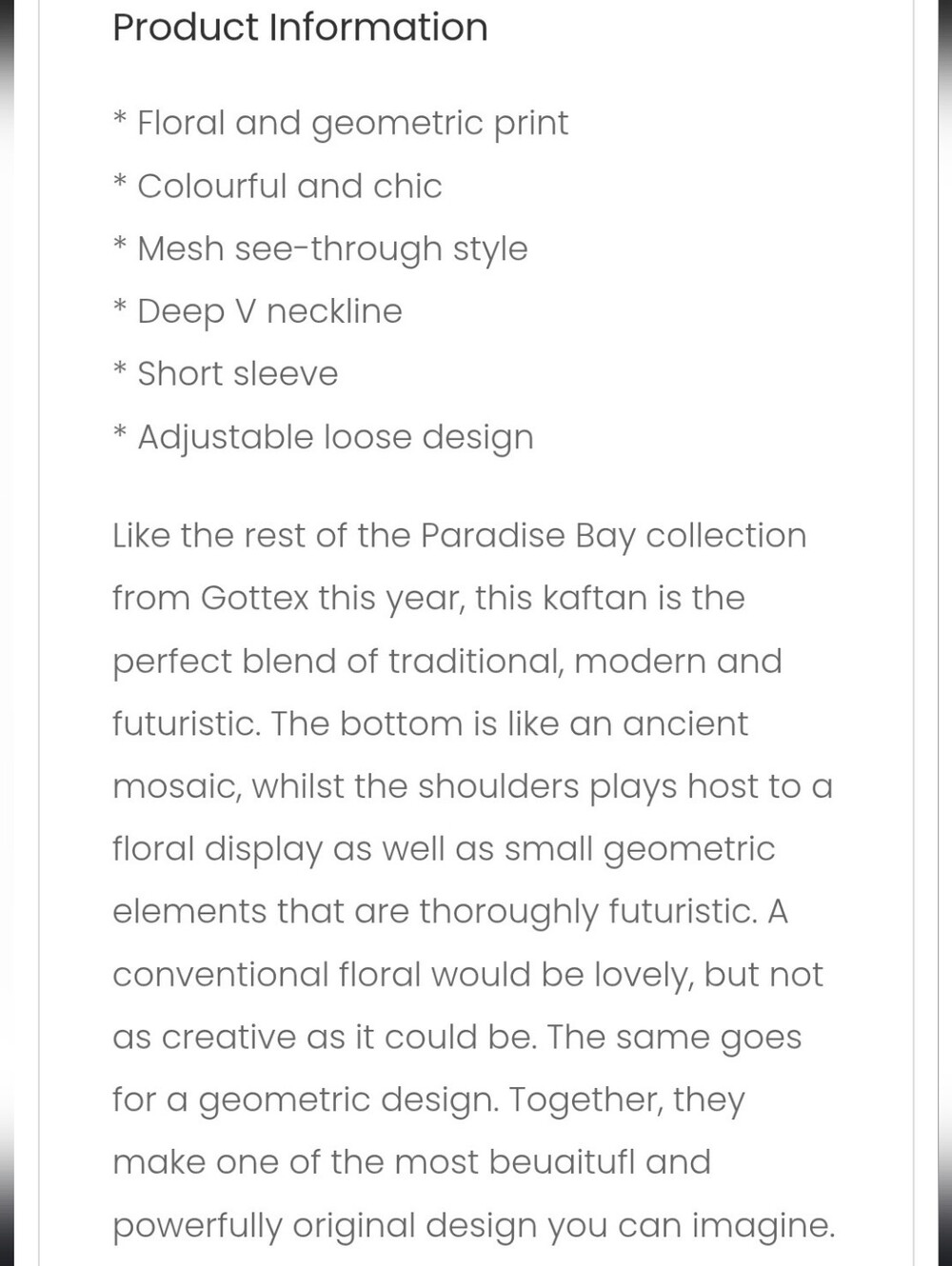Gottex Profile Paradise Bay Blue Multicolor Floral Mesh Kaftan Coverup - Picture 9 of 9